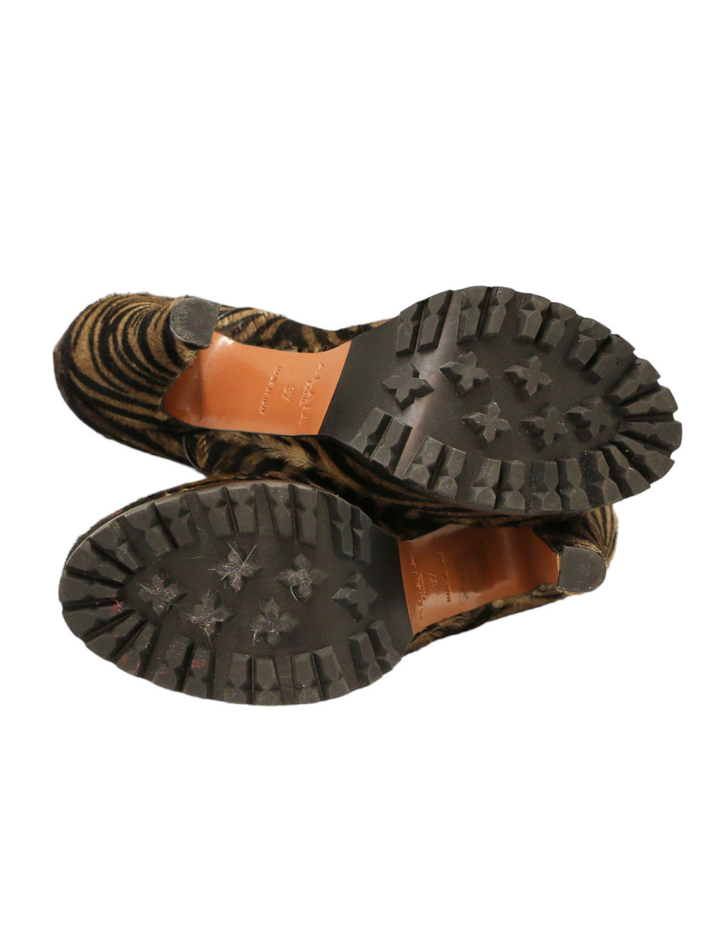 Escarpins compensés T37  ALAIA poulain façon zèbre