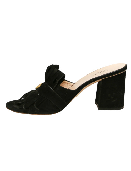 Mules Gucci Marmont T39,5 daim noir
