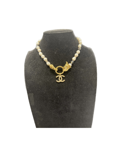 Collier CHANEL pendantif CC