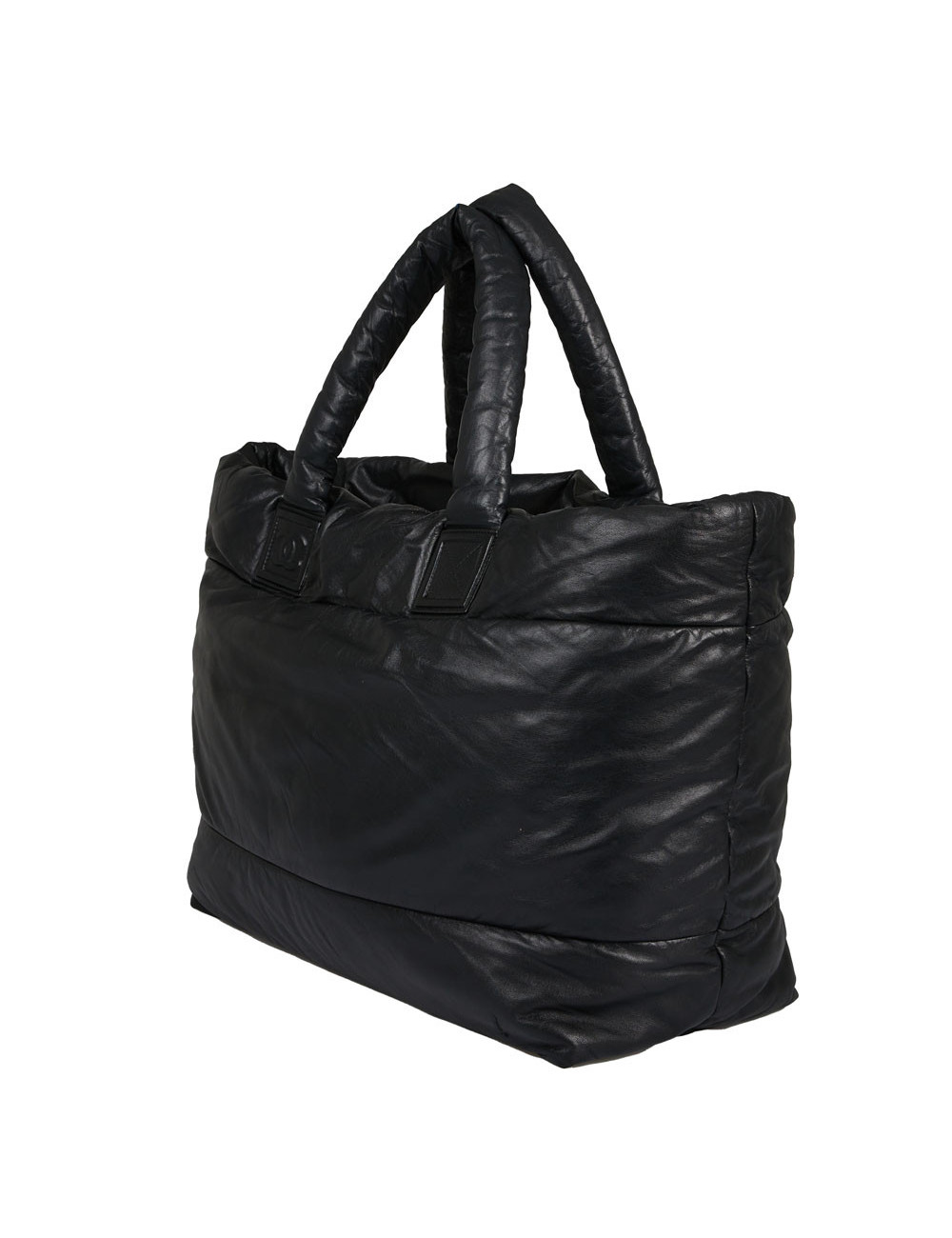 CHANEL Cocoon bag in reversible black and burgundy leather