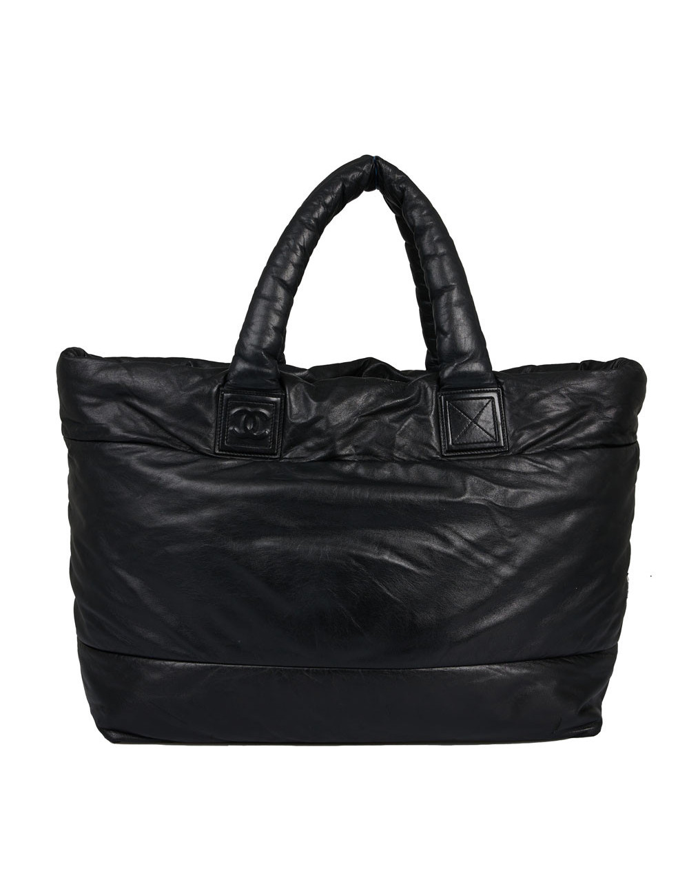 CHANEL Cocoon bag in reversible black and burgundy leather