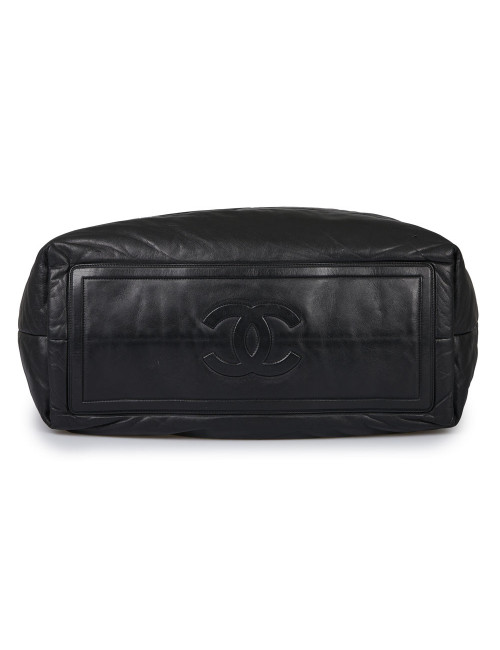 Sac Cocoon CHANEL cuir noir réversible bordeaux 