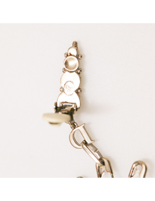 Clips CHRISTIAN DIOR epingles pâte de verre