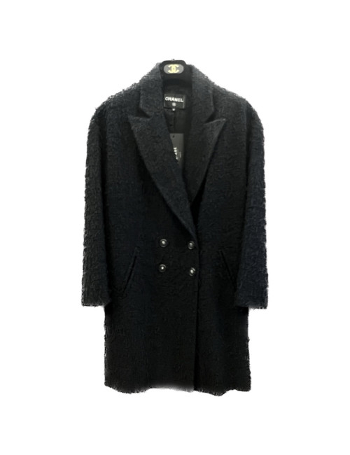 Manteau tweed CHANEL T38 noir