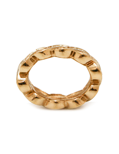 Anneau de foulard doré strass