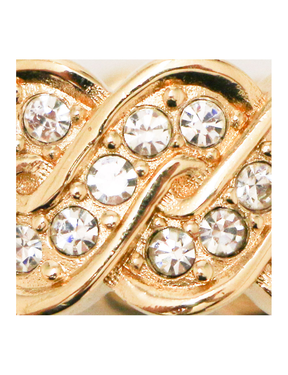 Anneau de foulard doré strass