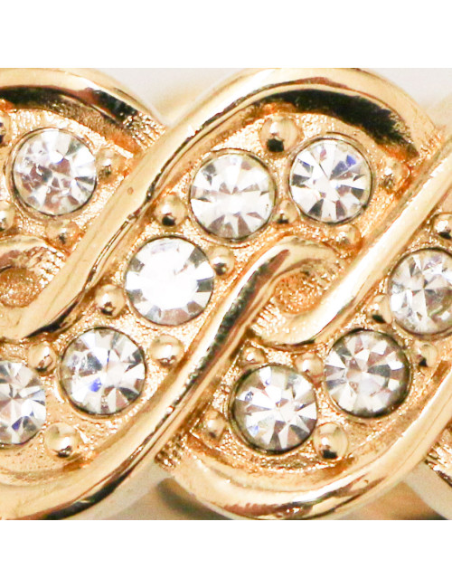 Anneau de foulard doré strass