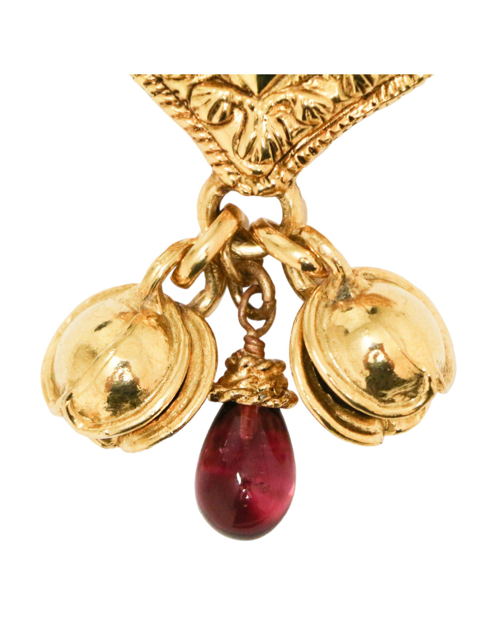 Broche CHRISTIAN LACROIX coeur clochettes