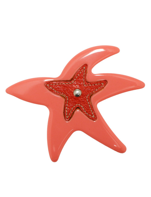 Broche PRADA étoile de mer corail