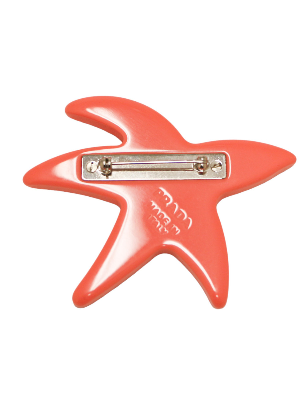 Broche PRADA étoile de mer corail