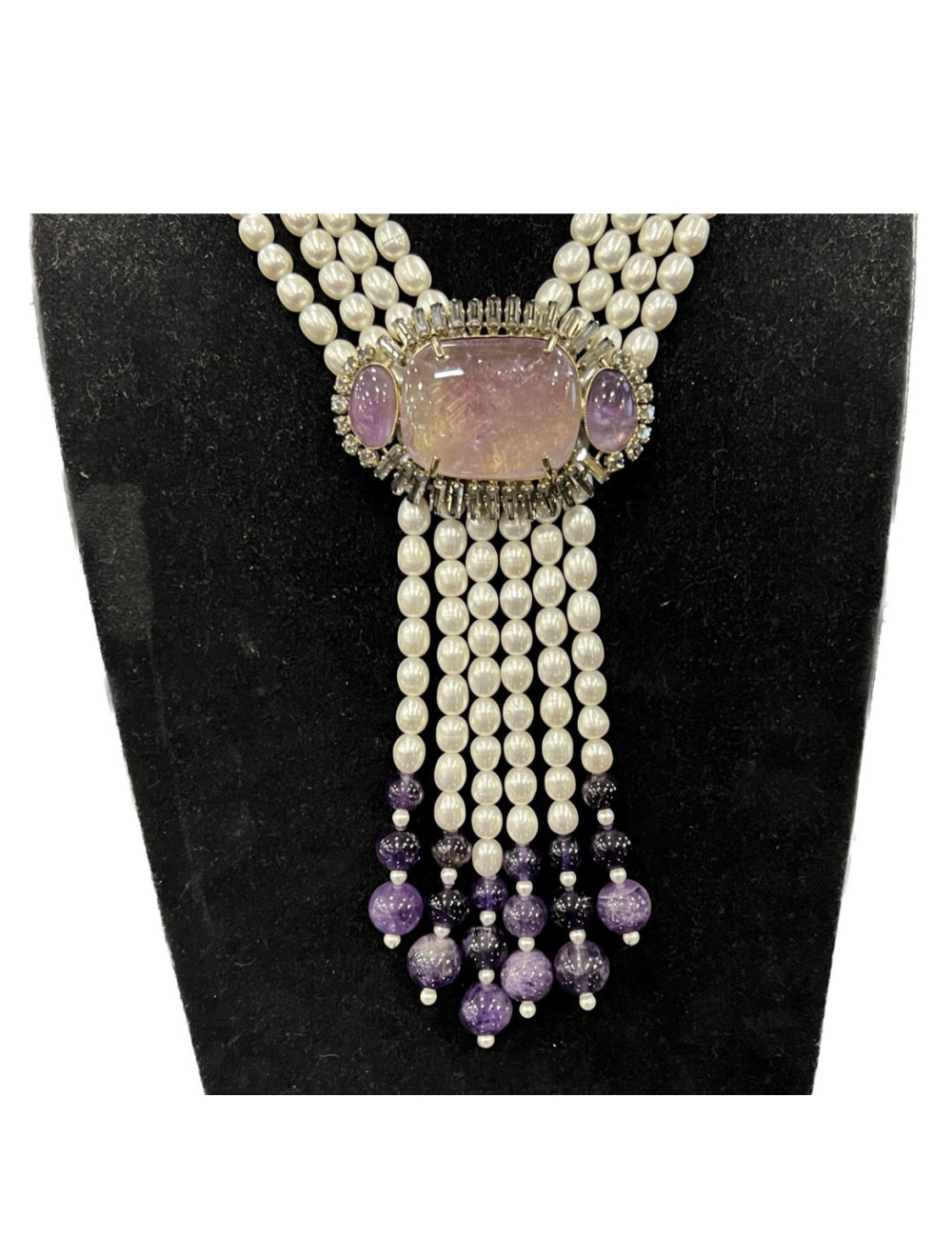 Collier PHILIPPE FERRANDIS perles d'eau douce