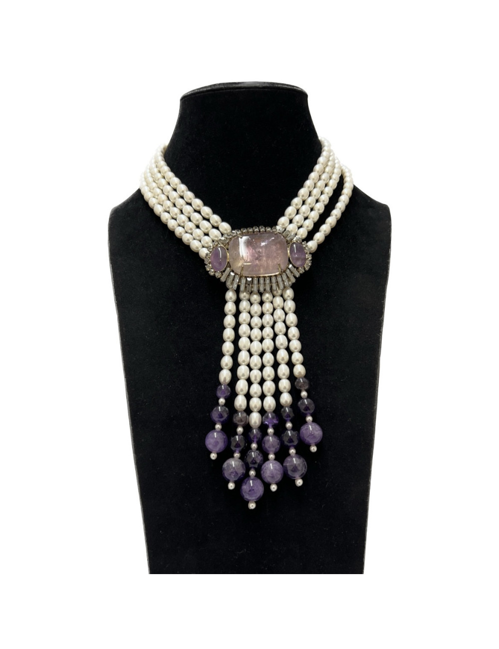 Collier PHILIPPE FERRANDIS perles d'eau douce