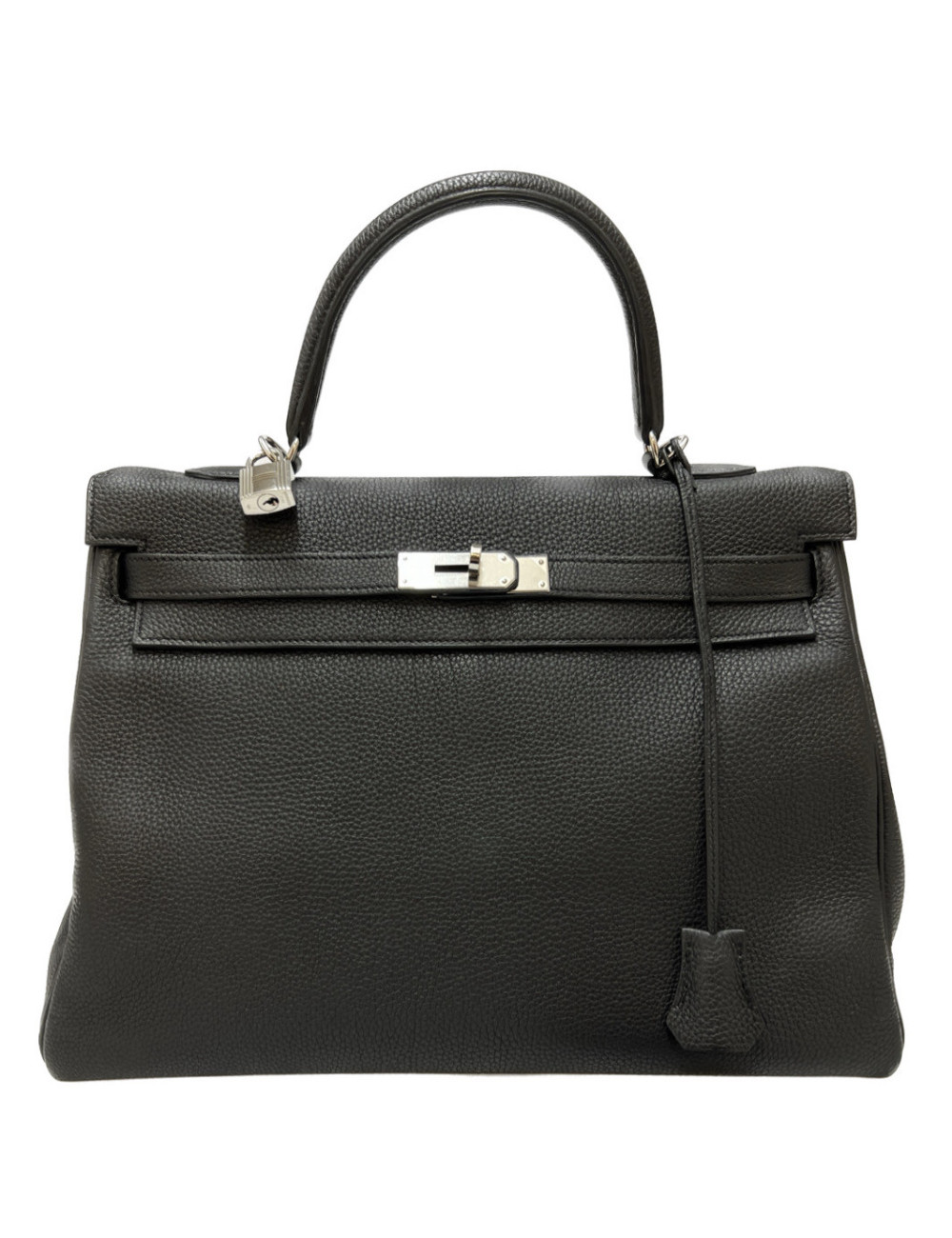 Sac HERMES Kelly 35 gris graphite
