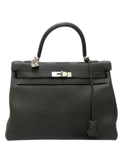 Sac HERMES Kelly 35 gris graphite