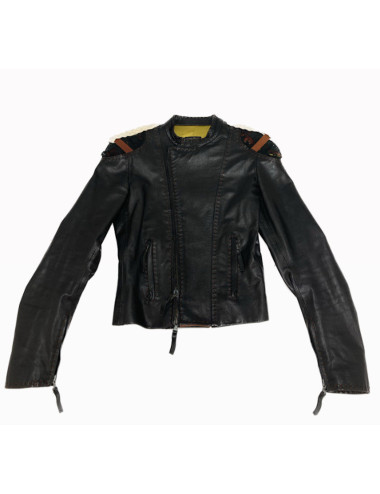 Perfecto JEAN PAUL GAULTIER Vintage cuir marron