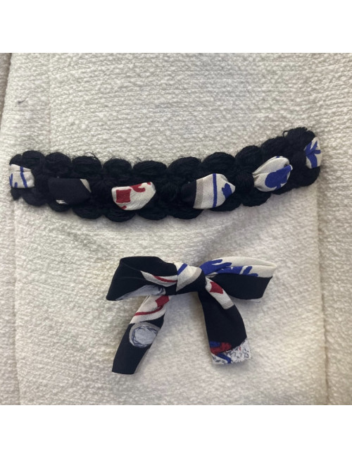 Veste CHANEL tweed blanc et noir vintage