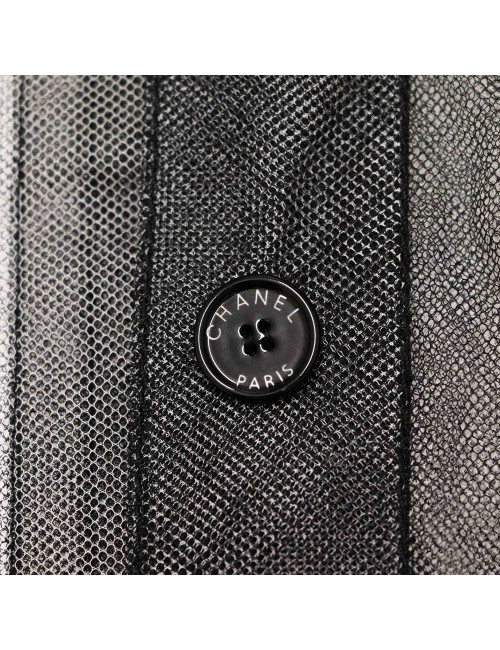 CHANEL T38 veil blouse with floppy tie