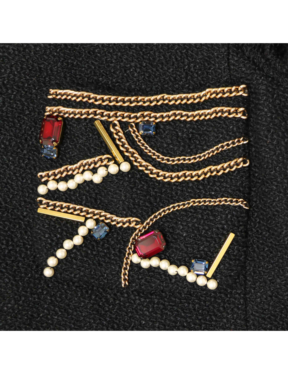 Veste 46 C HANEL tweed noir 