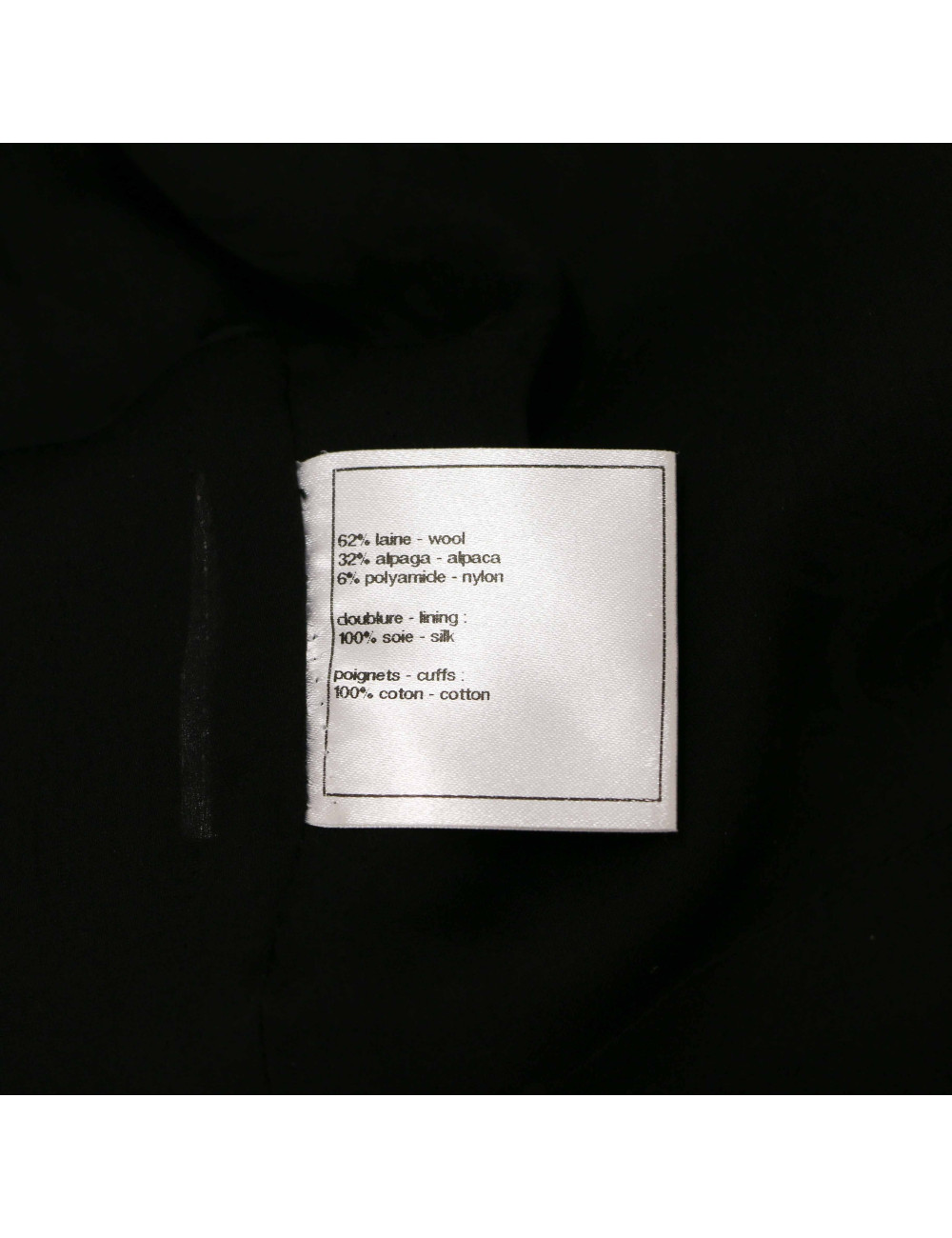 Veste 46 C HANEL tweed noir 