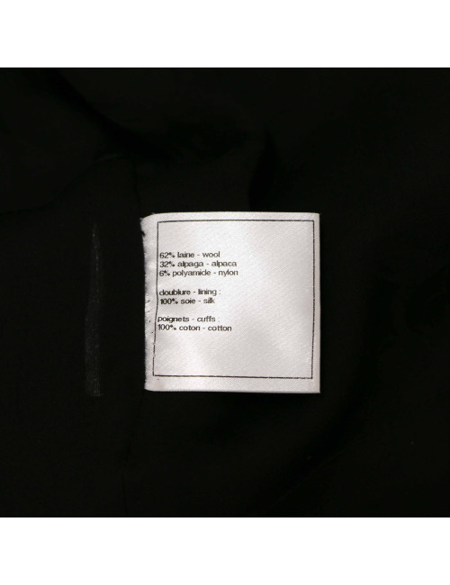 Veste 46 C HANEL tweed noir 