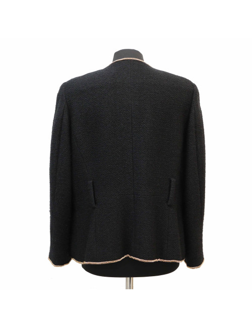 Veste 46 C HANEL tweed noir 