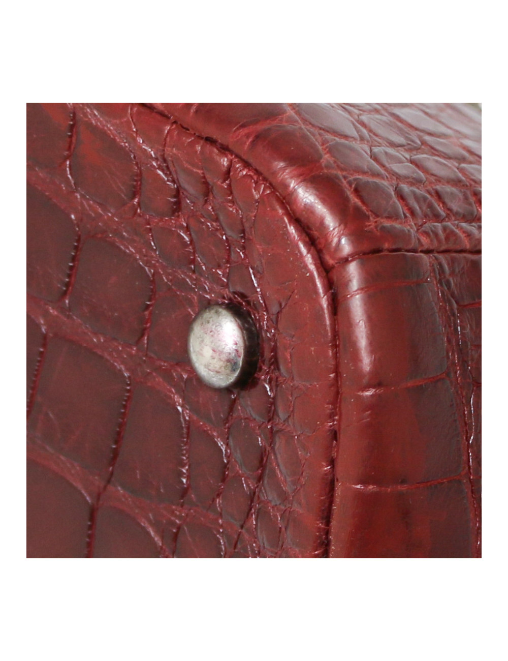 Chanel Paris - New york Burgundy crocodile Bowling Bag