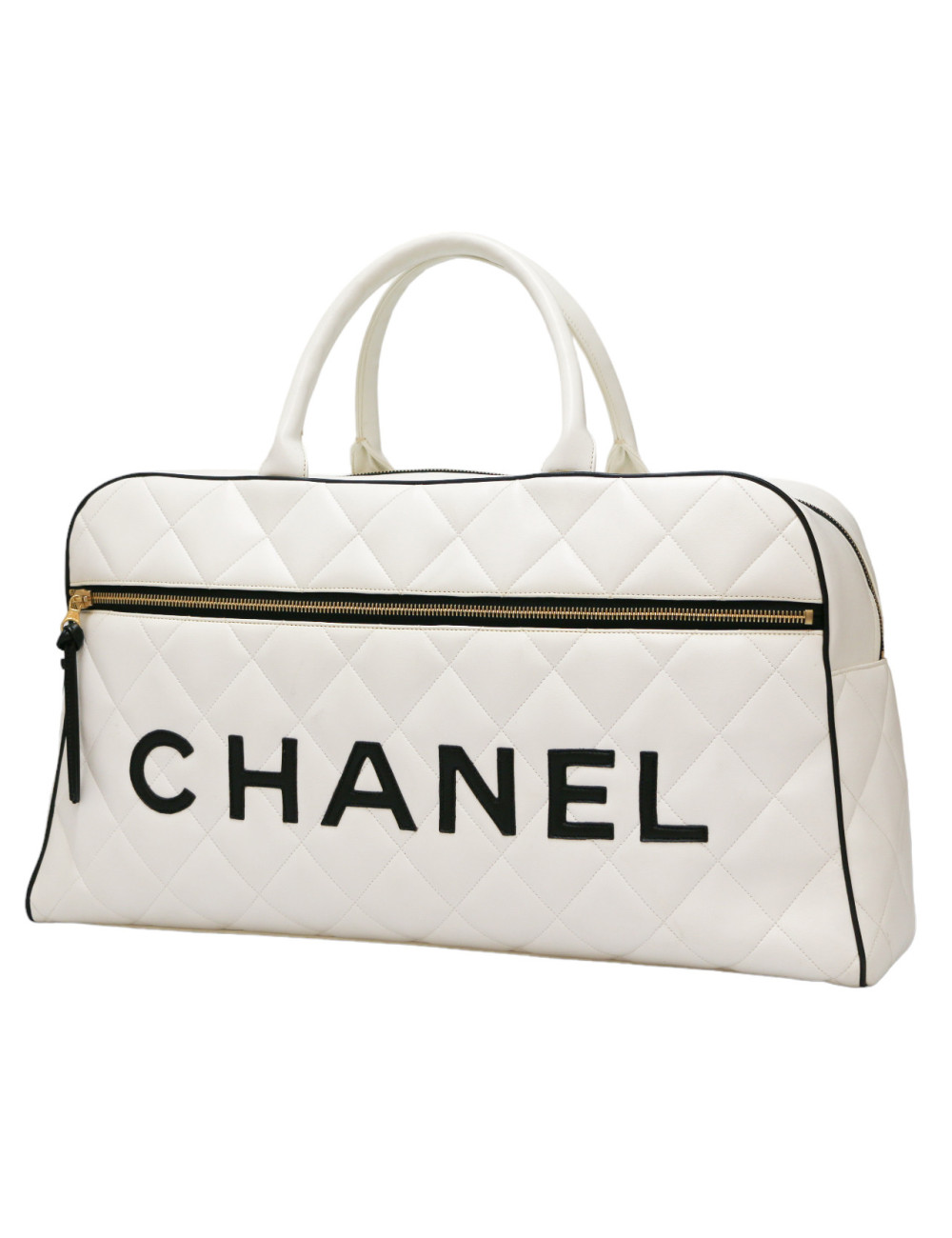 Sac Bowling CHANEL blanc voyage