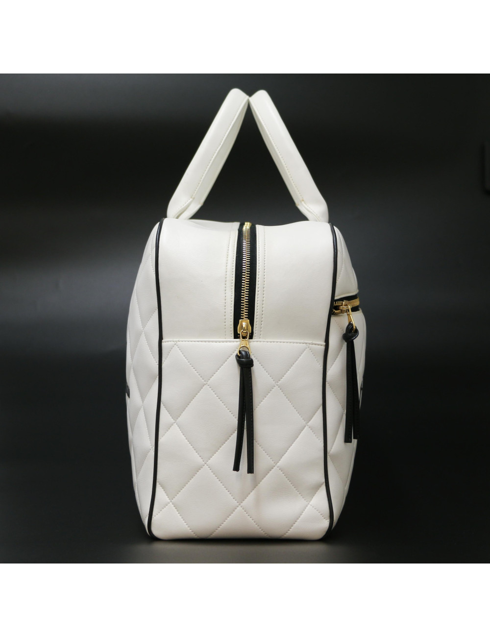 Sac Bowling CHANEL blanc voyage