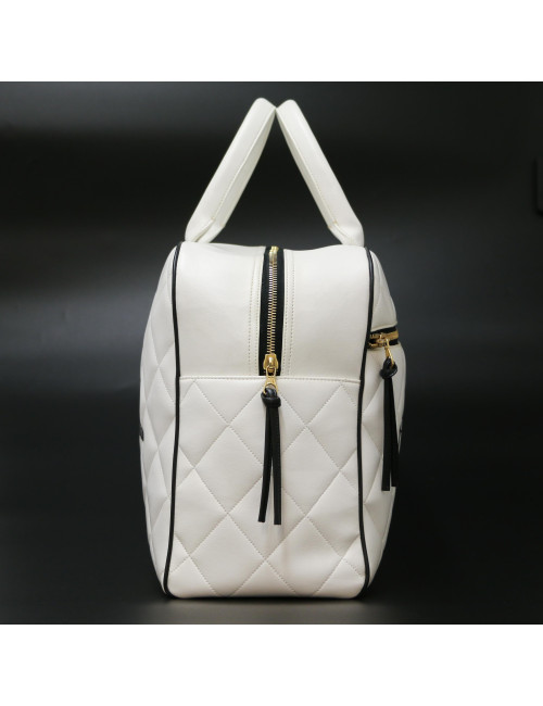Sac Bowling CHANEL blanc voyage