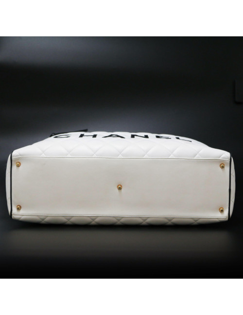 Sac Bowling CHANEL blanc voyage