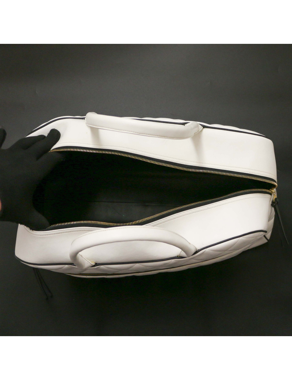 Sac Bowling CHANEL blanc voyage