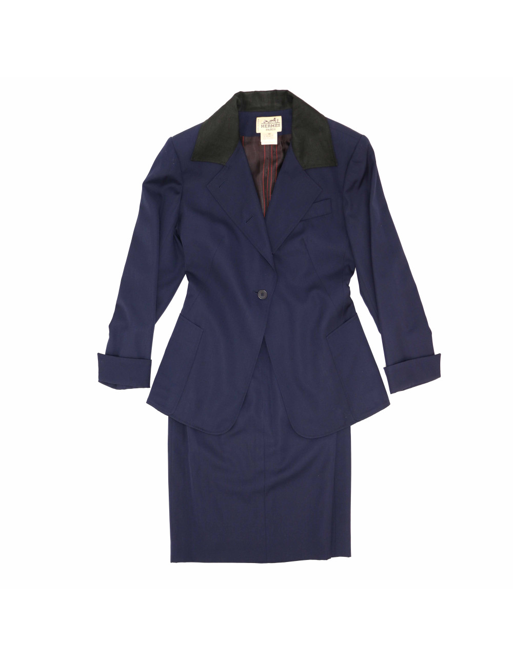 Tailleur HERMES bleu marine T38
