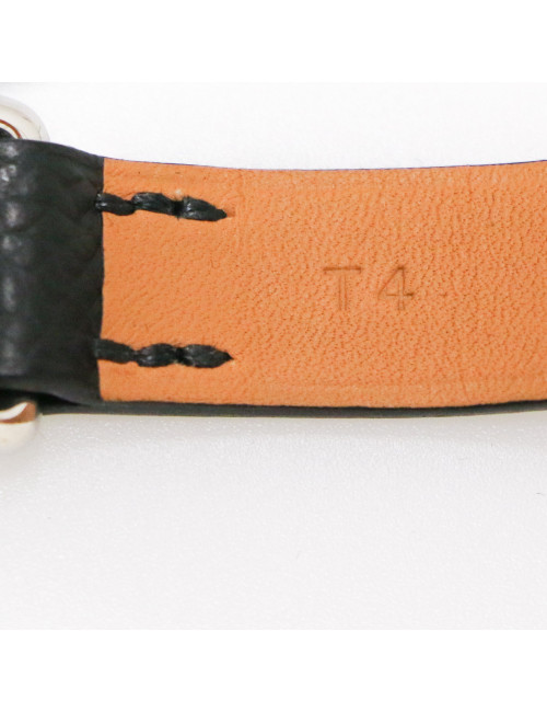 Bracelet HERMES cuir Epsom noir