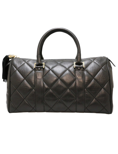 Cabas CHANEL cuir de veau noir Vintage 2