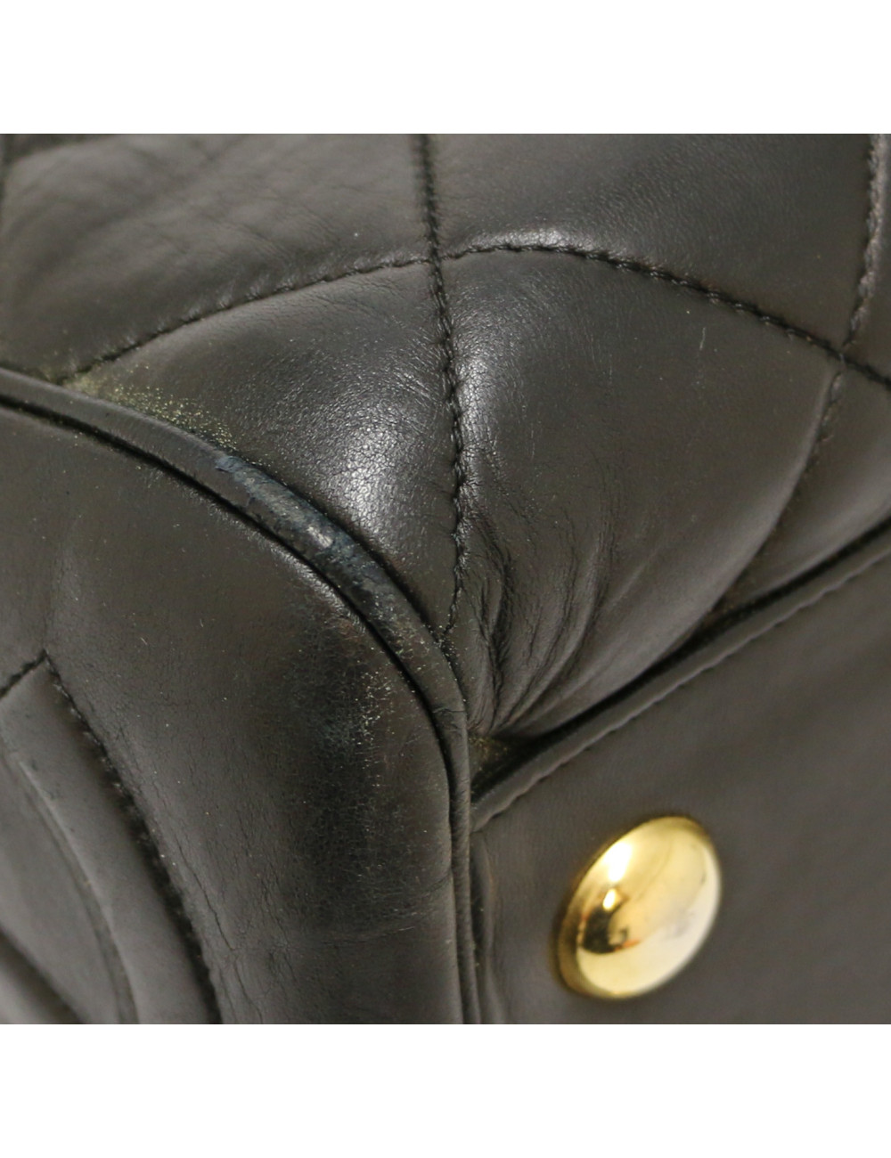 Cabas CHANEL cuir de veau noir Vintage