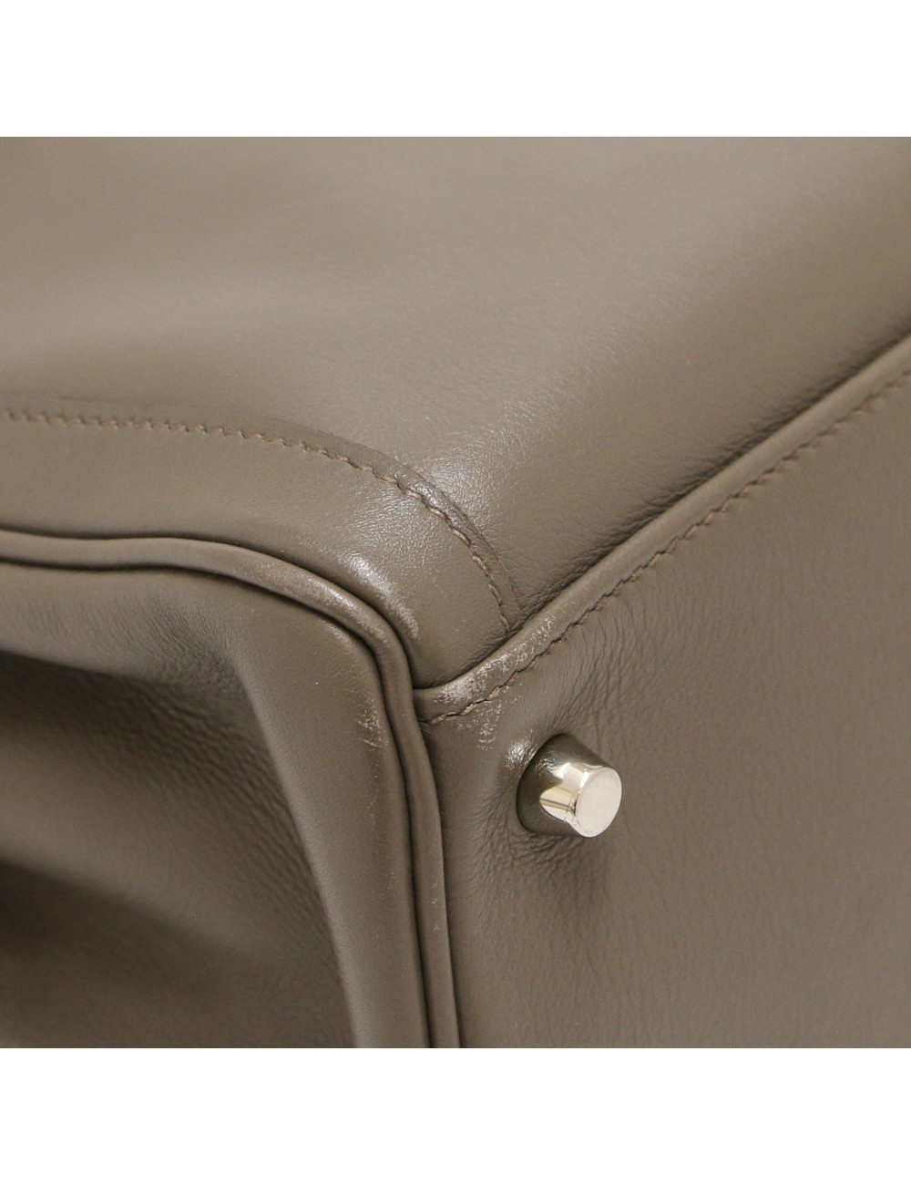 Kelly 35 Lakis HERMES swift gris étain