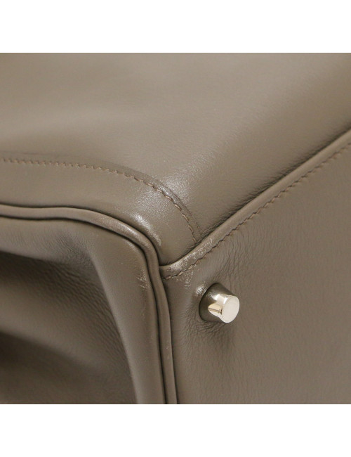 Kelly 35 Lakis HERMES swift gris étain