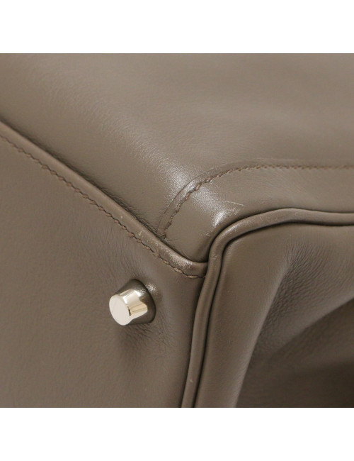 Kelly 35 Lakis HERMES swift gris étain