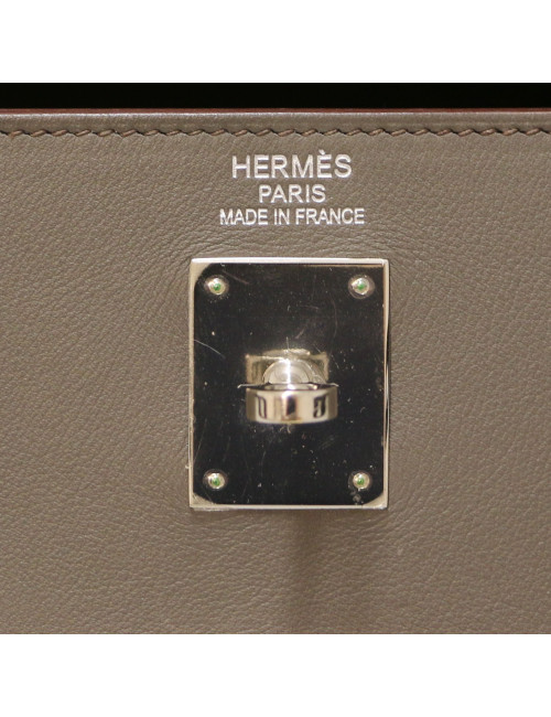 Kelly 35 Lakis HERMES swift gris étain
