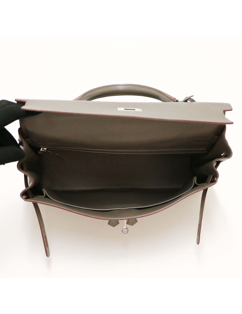 Kelly 35 Lakis HERMES swift gris étain