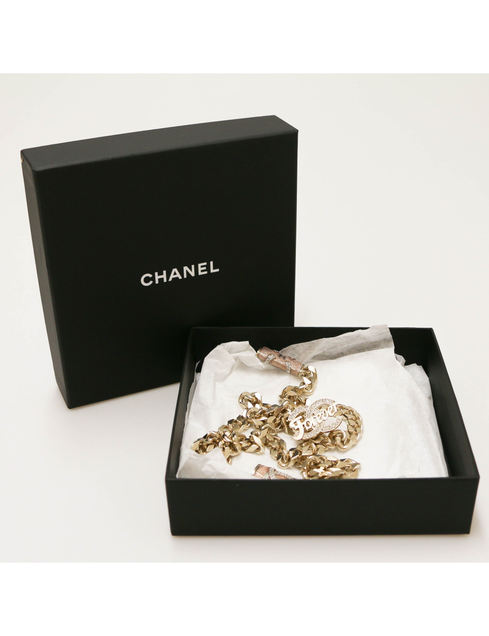 CHANEL Forever necklace curb chain