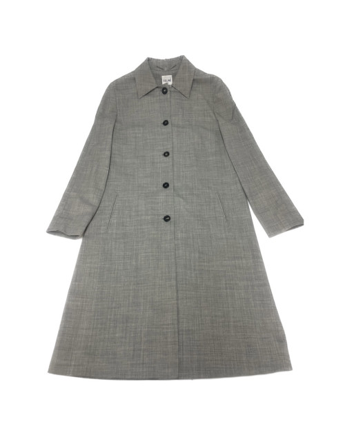 Manteau CELINE laine gris clair