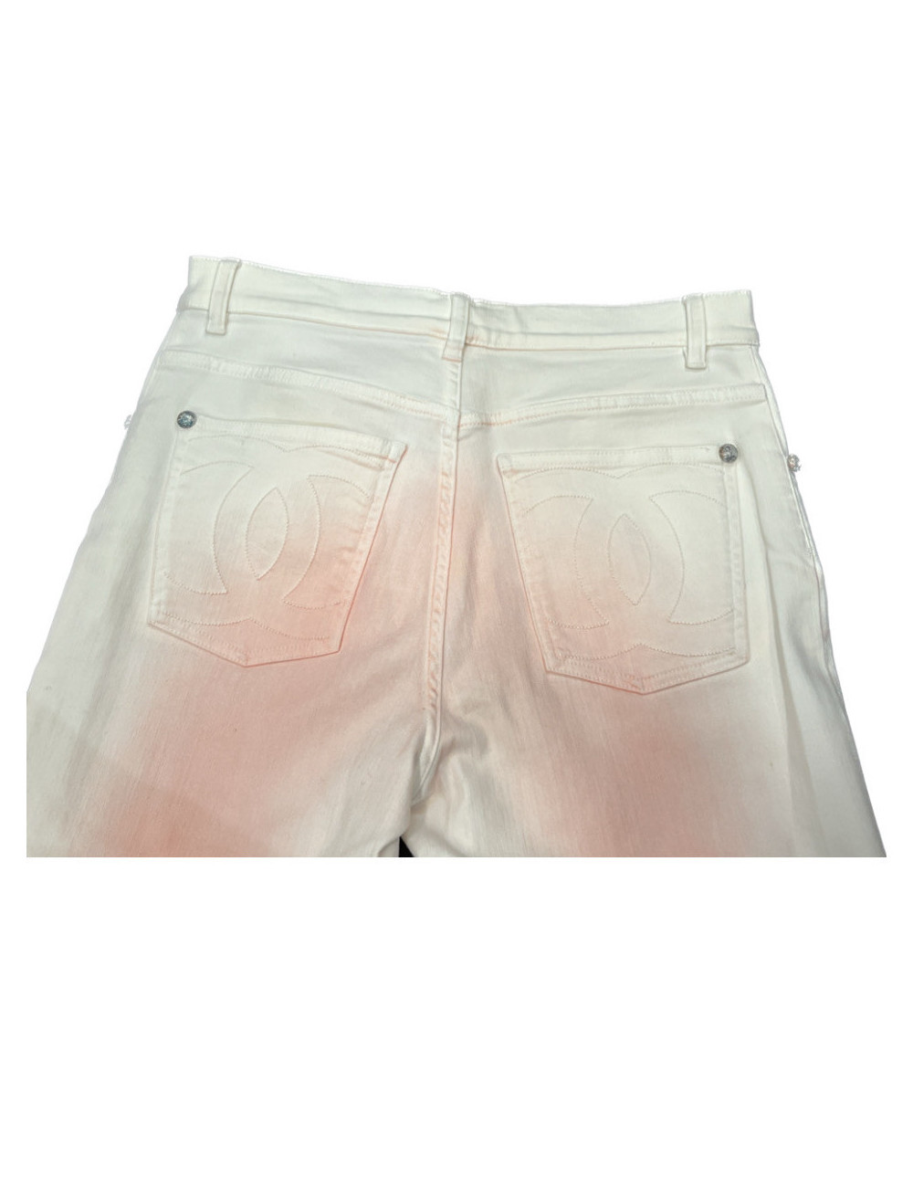 Pantalon CHANEL Paris-Séoul T40 blanc