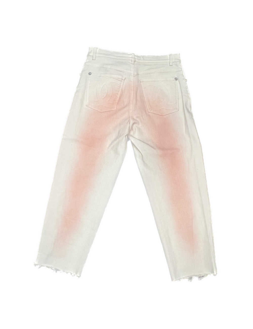 CHANEL white cropped trousers Paris-Séoul size 40FR