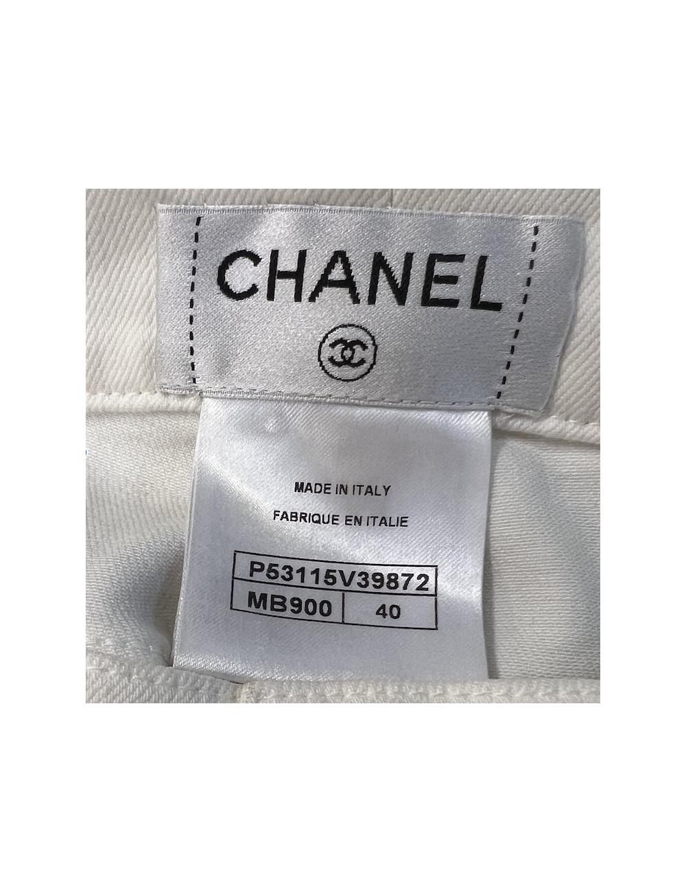 CHANEL white cropped trousers Paris-Séoul size 40FR