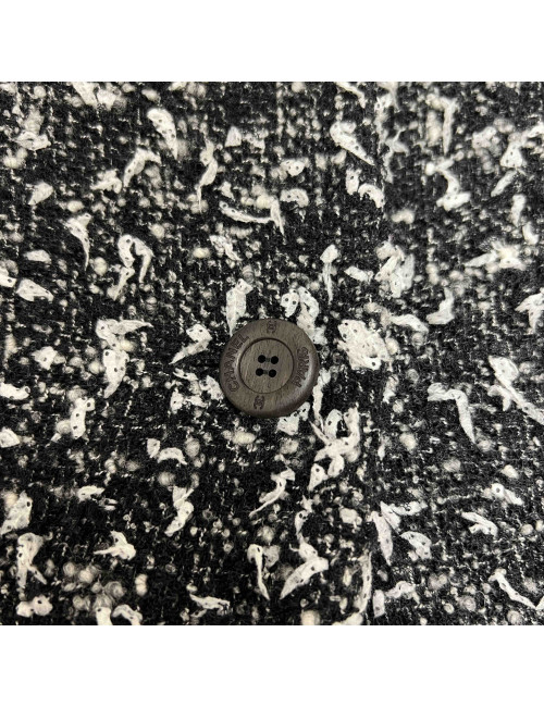 Manteau CHANEL tweed blanc et noir