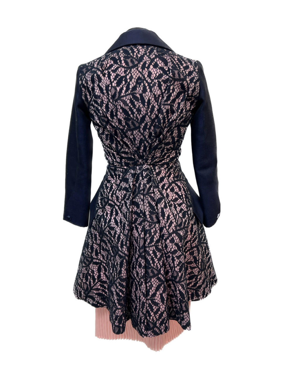 Ensemble manteau et jupe CHRISTIAN DIOR bleu