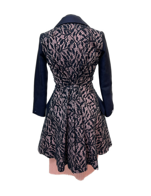 Ensemble manteau et jupe CHRISTIAN DIOR bleu