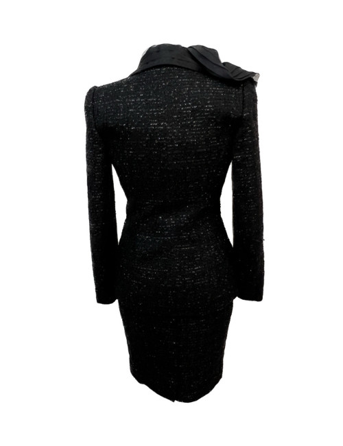 Tailleur tweed CHRISTIAN DIOR noir
