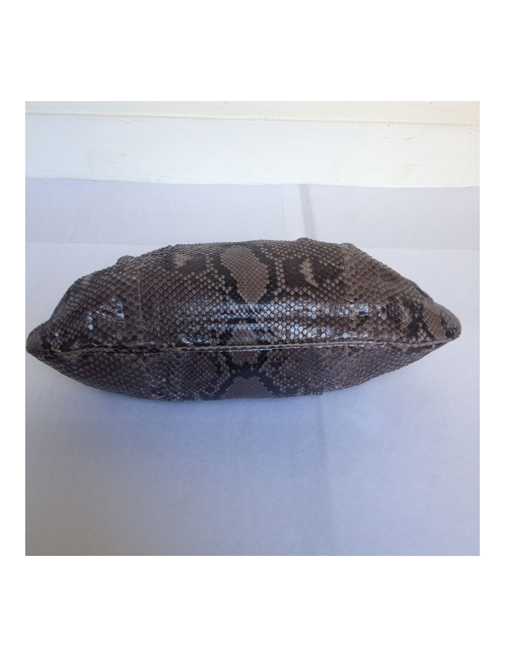 Pochette python gris ZAGLIANI